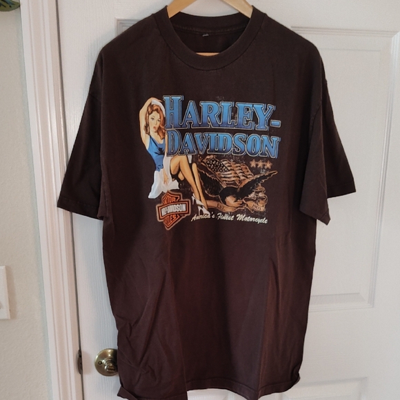 Harley-Davidson Other - Harley-Davidson Dark Brown Tee with Vintage Graphic